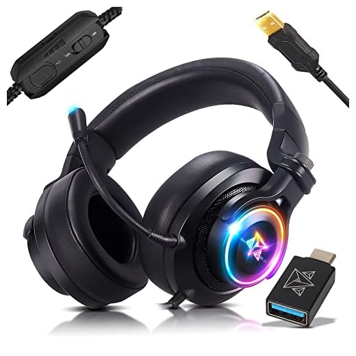 Headset gamer fone de ouvido usb com microfone Adamantiun Heimdall V2 pc computador ps4 ps5 ps3 notebook com adaptador type c celular