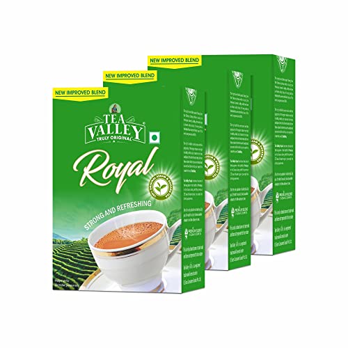 Tea Valley Royal – 250gm x 3| CTC Tea | Premium Blend of Assam and Dooars Tea | Unique Blend Crafted for Chai Lovers| Strong, Malty, Aromatic and Rich Taste