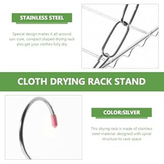 STOBAZA Séchoir Suspendu en Acier Inoxydable 15.75X9.84X9.45 Pouces Étagère Balcon Multifonctionnel Gain De Place pour Vêtements Chaussures Écharpes sans Pinces