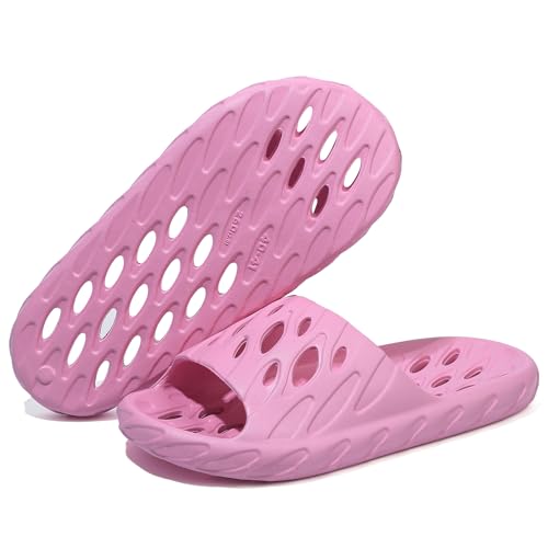 Image of FINLEEO Shower Sandals with Drainage Holes - Quick Drying Bathroom & Gym Slippers for Men and Women