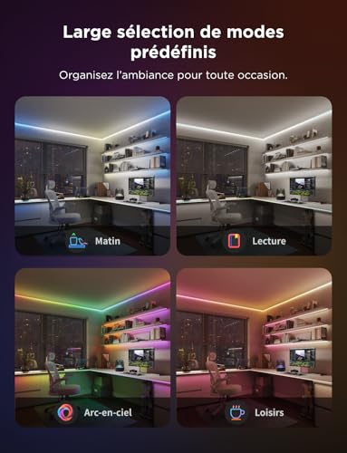 Bande Lumineuse LED Govee Pro : RGBICW et Assistance Intelligente - Geekodrome: Boutique d'accessoires geek Govee LED Strip