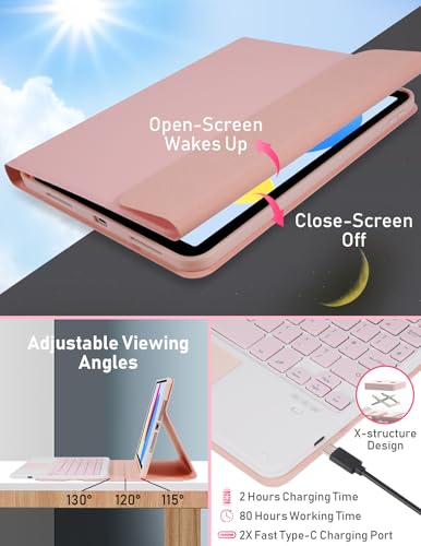 Étui clavier Bluetooth avec pavé tactile pour iPad A16 11" résistant aux chocs - 6