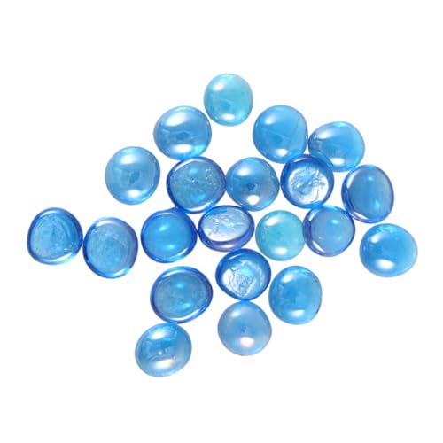 DOITOOL Ghiaia per Acquari in Vetro Piatta Decorazione Blu Mare per Pesci Vasi e Artigianato Te Perline Resistente e Versatile per Ambienti Domestici