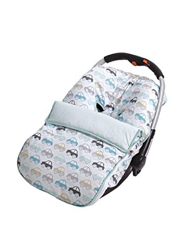 Petit Lazzari Coches - Saco Universal para sillas bebe grupo 0, 49 x 53 cm, color verde agua