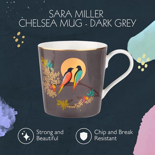 Portmeirion Sara Miller London Chelsea Mug Gris Oscuro 12 Oz miniatura 3