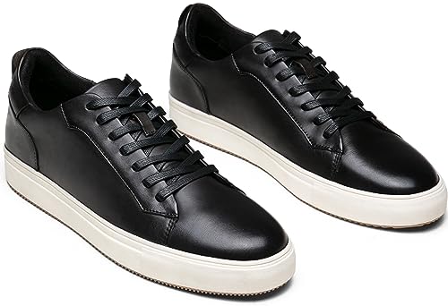 Jousen Men’s Fashion Sneakers Polished Leather Mens Dress Sneakers Stylish Retro Mens Business Casual Shoes3