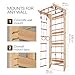 Wooden Swedish Ladder Wall Set – Kids Stall Bars for Exercise – Kids Swedish Gymnastic Wall Gym – Wood Stall Bar Gymnastics Playground – best Gym for all family all ages training stretching – Sport-2