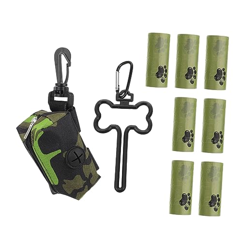 Parliky 12-Piece Biodegradable Dog Poop Bags Dispenser Oxford Cloth Waste Bag Clips for Hands-Free Dog Walking Supplies