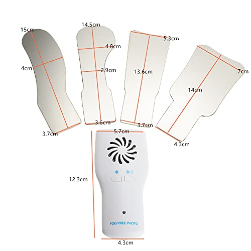Espejo Reflector Dental para Fotografía Endoscópica Ortodóncica con Luz, Espejo Antiniebla de Acero Inoxidable para el Cuidado Dental