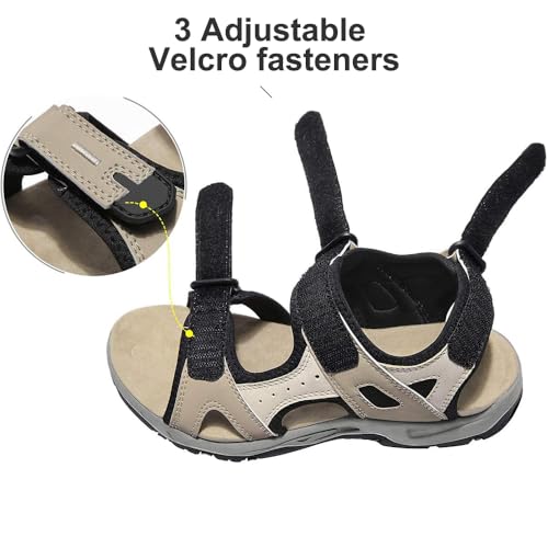 Hiking Sandals for Women, Comfortable Sports Sandals Waterproof for Beach Water Walks with Arch Support3
