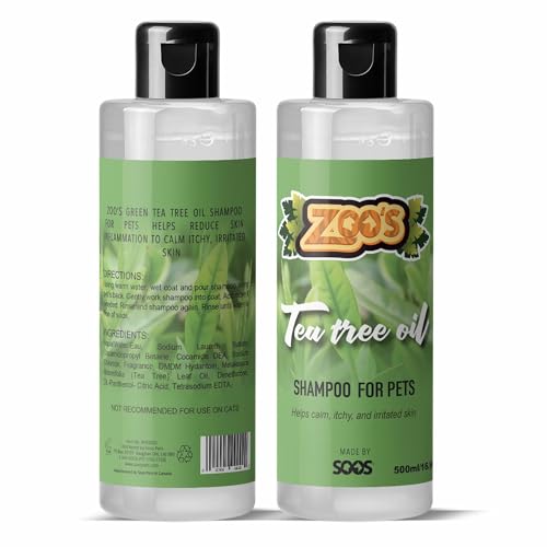 Image of Zoo's Pet Tea Tree Oil Dog Shampoo Fast Absorbing moisturize Skin - 1x (500ml / 16.9oz Bottle)