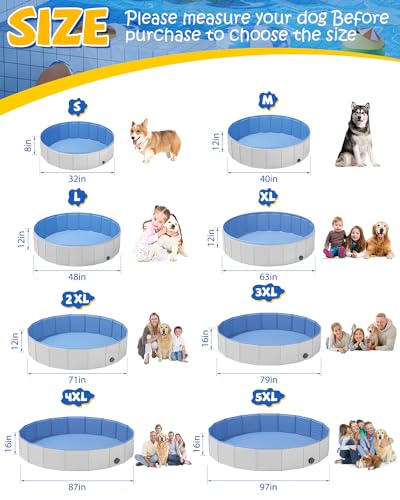 Piscina portátil para cães PVC para animais de estimação piscina dobrável para cães, piscina de plás