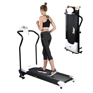Tapis de Course Pliable Electrique, Tapis Roulant Moteur 750W, Vitesse Réglable, Ecran LCD, Clé de Sécurité, Tapis de Sport Course pour Maison/Bureau, Tapis de Marche avec 5 Programmes