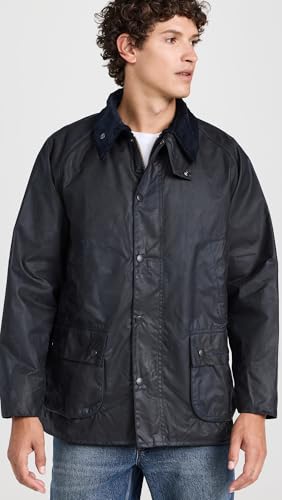 Image of Barbour Men's Bedale Wax Jacket, Navy, 36