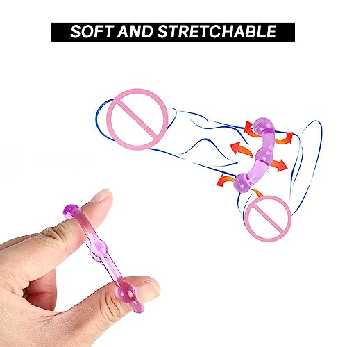 3 Pack Silicone Penis Rings Set,Silicone Penis Ring for Men Erection - Ring Soft Stretchy Cock Rings Sex Toy for Men Erection Penis Rings for Men Sexual Wellness Stay Harder Rings-Purple - Image 4