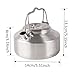 FytStycale Camping Hot Water Kettle Portable Double Anti Scald Handle Outdoor Kettle