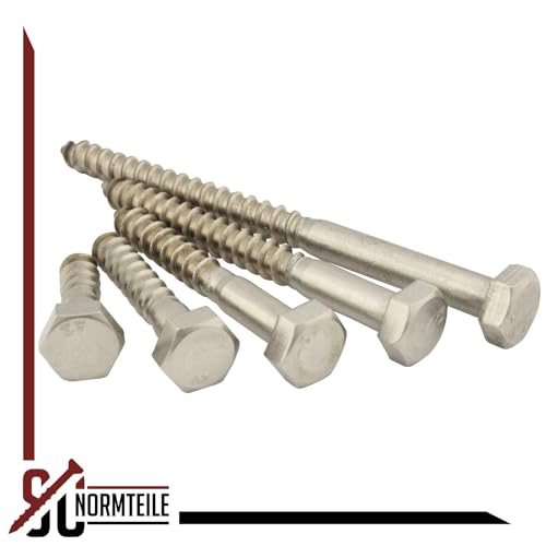 Holzschrauben SC-Normteile 25 Stück Sechskantschrauben 8×70 mm