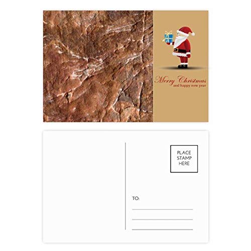 Cartes postales père Noël marron lot de 20 pour éviter la panne d'idées de vœux