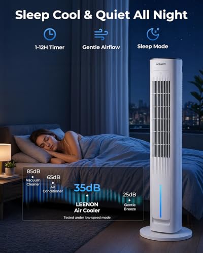 Ventilateur colonne avec telecommande LEENON contre la chaleur de la maison