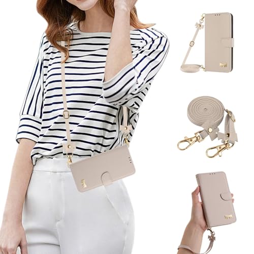 GoodcAcy Coque avec Cordon pour iPhone 6/7/8/SE 2020,Coque Etui avec Porte Carte à Rabat Clapet Portefeuille en Cuir Pochette Antichoc Flip Case Étui Cover...