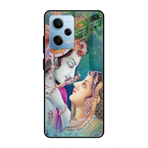 Image of SmashItUp Radhe Krishna | God | Godess | Spirit Designer Printed TPU Metal Case Mobile Back Cover for Redmi Note 12 Pro 5G
