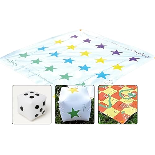 Greenfields 2 In 1 Giant Snakes and Ladders and Tangled Twister Outdoor Garden Game