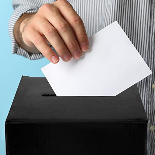 Plulon 5 Pieces Black Ballot Box Raffle Box Donation Box For Fundraising, 6 * 6 * 6 Inch Cardboard Box With Slot For Ticket And Removable Header Charity Box For Collecting Business Card Voting Contest #TOP5