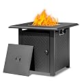 28 Inch Propane Fire Pit Table, 50,000 BTU Steel Gas Fire Pit for Outdoor Paito Garden Backyard,Add Warmth and Atmosphere to Gatherings and Parties