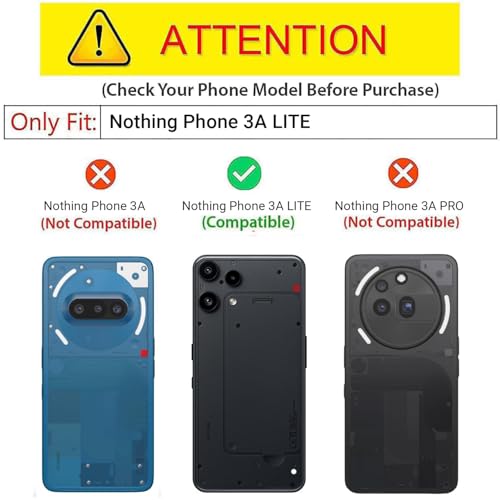 Image of Kapa Double Dip Full 360 Protection Back Case Cover for Nothing Phone 3A LITE (Red,Black)
