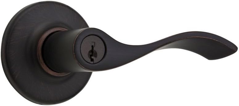 Kwikset Balboa Entry Lever featuring SmartKey® in Venetian Bronze