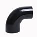 Hiwowsport 90 Degree Elbow 4-Ply High Performance Reducer Coupler Silicone Hose for Auto (2.5-2.0, Black)