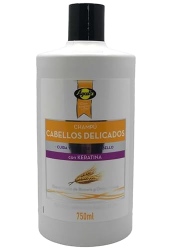 Champú con Keratina para Cabellos Delicados 750 ml - Extracto de Romero y Ortiga Blanca - Nutrición Profunda, Suavidad y Brillo, Fortalece y Protege el Cabello