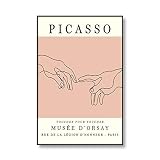 Picasso Art abstrait ligne peinture affiches et impressions imprimé moderne décoratif mur photo sans cadre toile peinture A5 15x20 cm