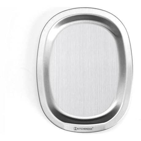 18/8 Stainless Steel Metal Spoon Rest with Non-slip Silicone Pad for Stove Top Kitchen