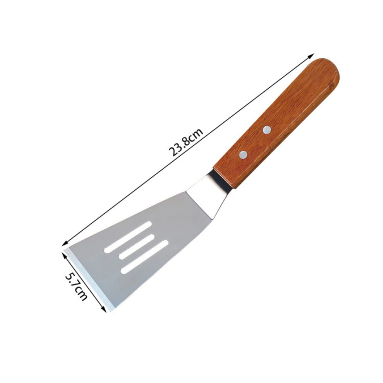 KICHOUSE Solid Grill Spatula Stainless Steel Slotted Frying Spatula Perfect for Egg Steak and Pancake Cooking