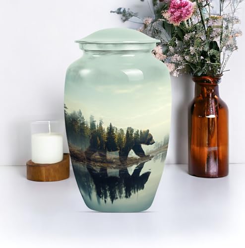 Image of Bear Urn - Urns for Human Ashes Adult Man - Cremation Urns for Adult Ashes Women - Ashes Urn - Cremation Urns for Burial - Urn for Human Ashes (10 inch Pack of 1)