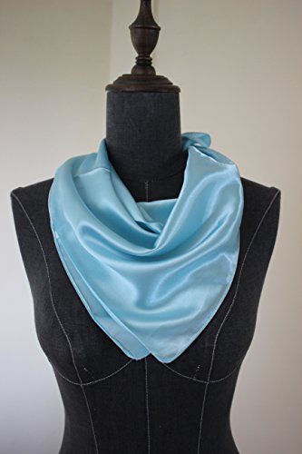Silk square scarf pure color head scarf blend neckerchief4