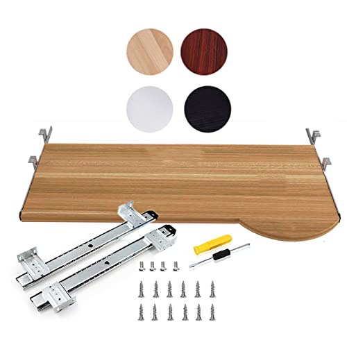 木製 キーボードトレイ 机上整理 人間工学 デスクエクステンダー 姿勢改善 机の下 後付け キーボードスライダー スライド式 キーボード引き出し キーボード プラットフォーム )