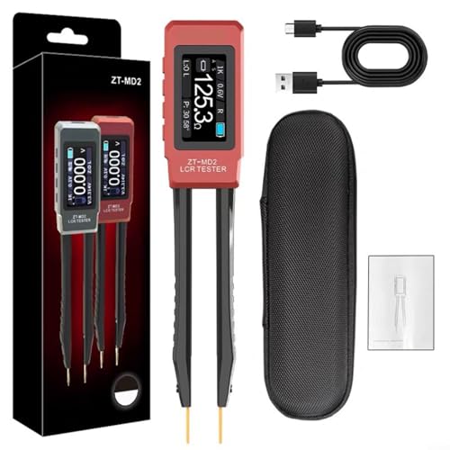 ZT-MD2 - Medidor digital inteligente LCR para medir la resistencia y capacitancia inductancia con frecuencia de precisión ajustable y uso de reparación electrónica (estándar)