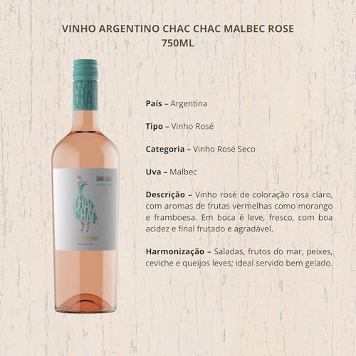 Encontraproduto.com.br - Vinho Argentino Chac Chac Rosé Garrafa com 750ml