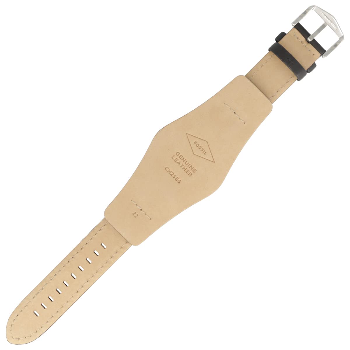 Fossil Bracelet de Montre 22mm Cuir Noir CH-2586 | LB-CH2586