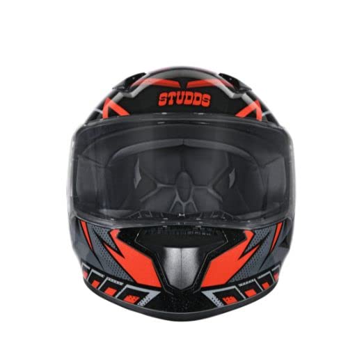 Image of Studds Thunder D5 Full Face Helmet with Clear Visor (Black N2, L)