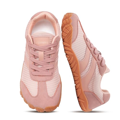 Widenova Barefoot Shoes Women Casual Sneakers Wide Toe Box Zero Drop Barefoot Shoe for Walking Hiking Pink