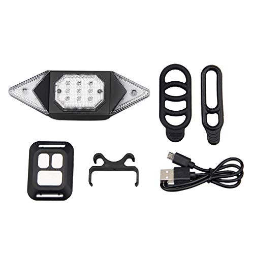 RajoNN Lumière de vélo Smart Bike Clignotant Vélo Feu arrière Intelligent USB Vélo Rechargeable Feu Arrière Télécommande LED Lampe d'Avertissement