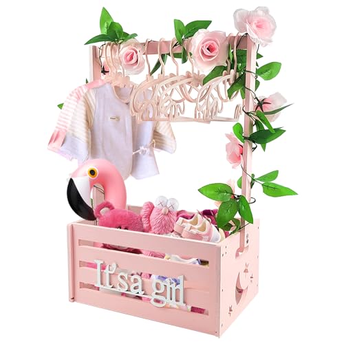 Sibosen Wooden Baby Shower Crate Closet, Baby Storage Crate 
