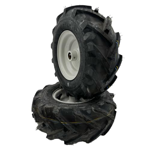 Hoosier Wheel 13x5.00-6 Tractor Tire and Rim - 1\" Axle - Set of 2
