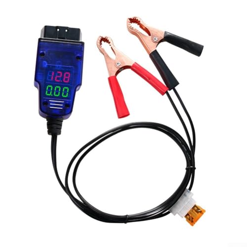 Bulevisiter Câble d'alimentation OBD automatique avec affichage numérique de la tension pour remplacement de batterie de voiture 12 V, matériau ABS, forte morsure et haute