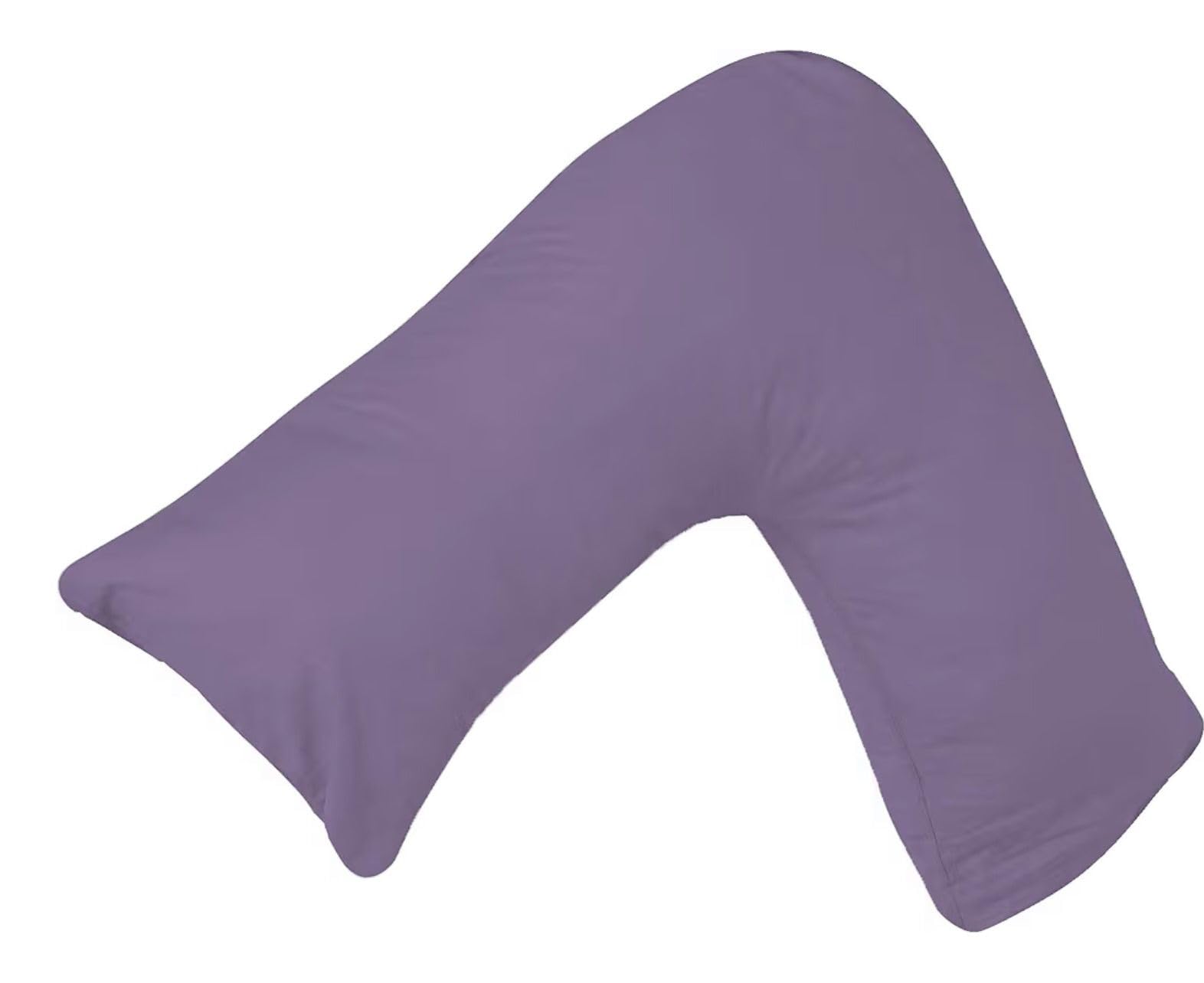 DreamNights Luxury V Shaped Pillow Nursing, Pregnency, Back Support Pillow - Orthopedic Maternity Extra Filled For Neck And Back Support With Cushion (Lilac)