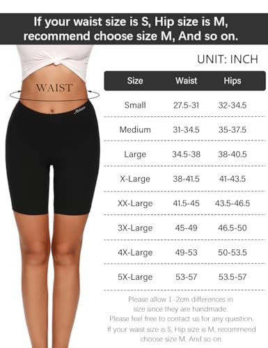 Molasus Women's Cotton Anti Chafe Cycling Shorts (Regular & Plus Size)