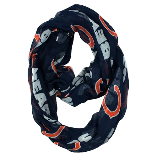 Littlearth NFL Chicago Bears Sheer Infinity Scarf Team Color 70 x 25